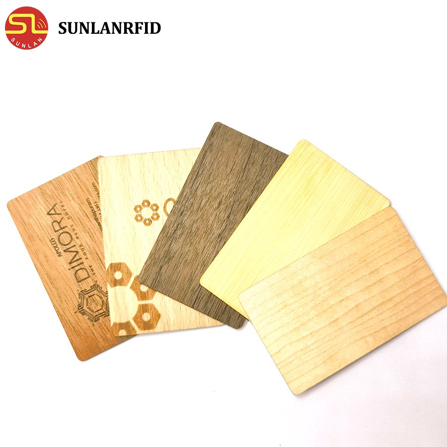 Customized Blank RFID Smart Chip Rfid Wooden Card Laser Engraved NFC Wood Business Card