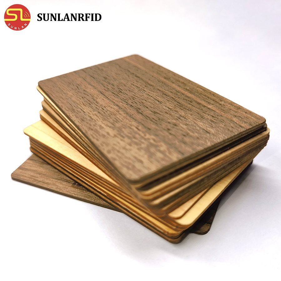 Customized Blank RFID Smart Chip Rfid Wooden Card Laser Engraved NFC Wood Business Card