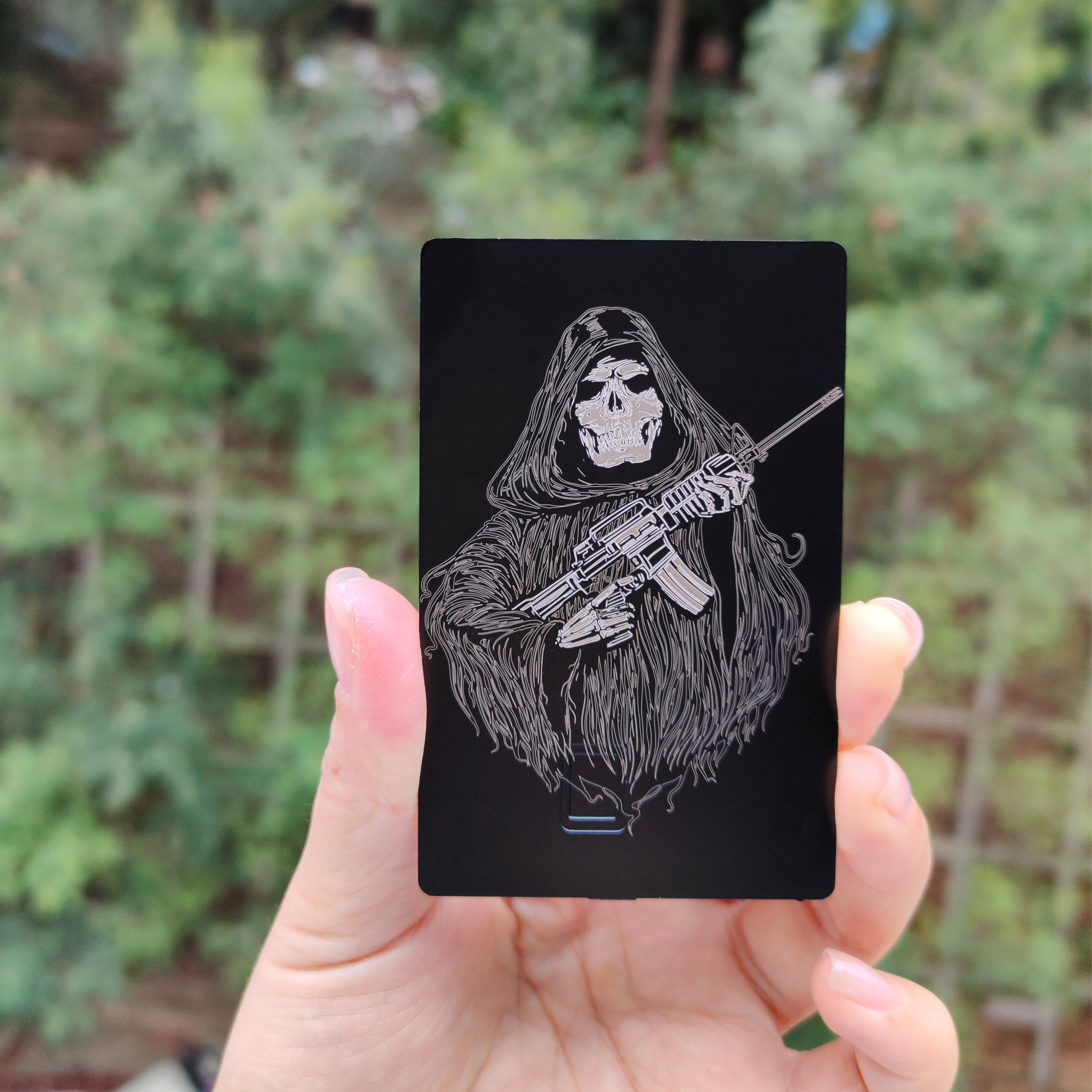 0.8mm Customized Metal Card Business Access Control Card that Can Be Printed with Name Date and Card Number