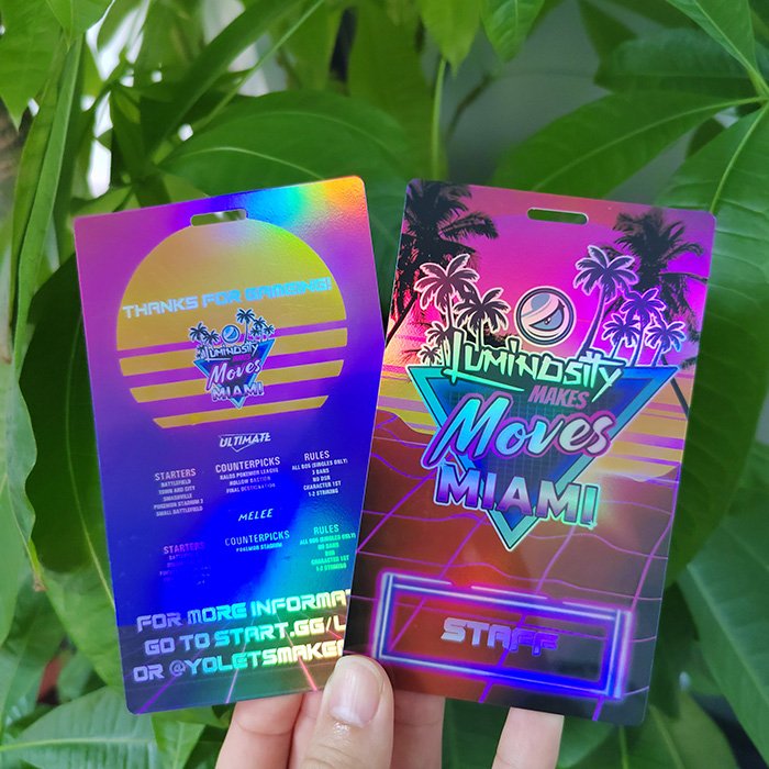 Customized High Quality Full Color Printing Hologram material Backstage VIP Passes Vip Card Id Badge name tag For Events