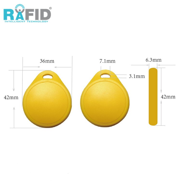 RAFID 125Khz/13.56mhz Proximity ID/IC Card Chip EM4200 RFID Tag Keyfob Access Control RFID Keychain