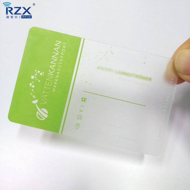 RFID NFC Programmable Transparent Card Custom Logo Business Gift Vip Card