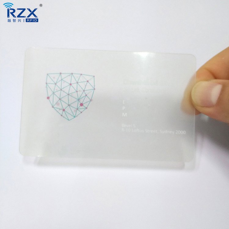 RFID NFC Programmable Transparent Card Custom Logo Business Gift Vip Card
