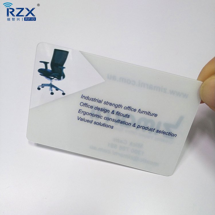 RFID NFC Programmable Transparent Card Custom Logo Business Gift Vip Card