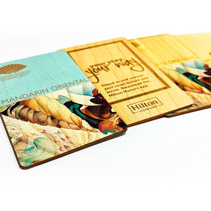 Recyclable Custom Printing RFID/NFC Wood Key Card Business card