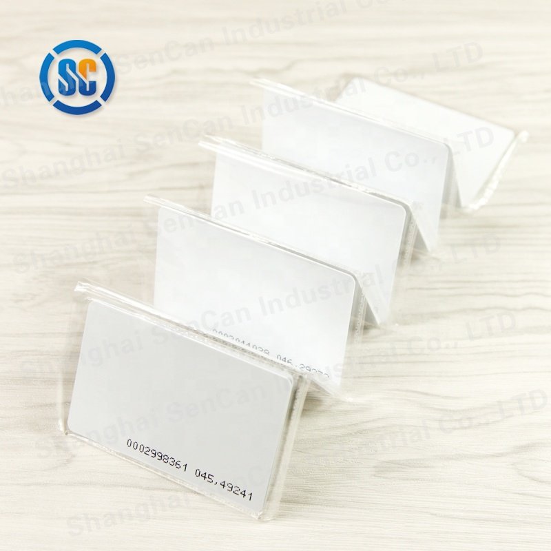 High quality wholesale LF 125KHz 64bits ID Number White Card TK4100 chip Access Card PVC White Card