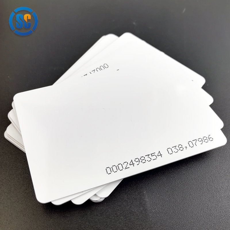 High quality wholesale LF 125KHz 64bits ID Number White Card TK4100 chip Access Card PVC White Card
