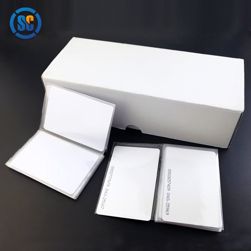 High quality wholesale LF 125KHz 64bits ID Number White Card TK4100 chip Access Card PVC White Card