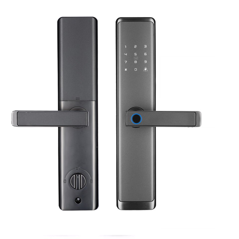 TTlock with 85 mortise smart lock tuya zigbee locks digital biometric fingerprint door handle remote control wifi
