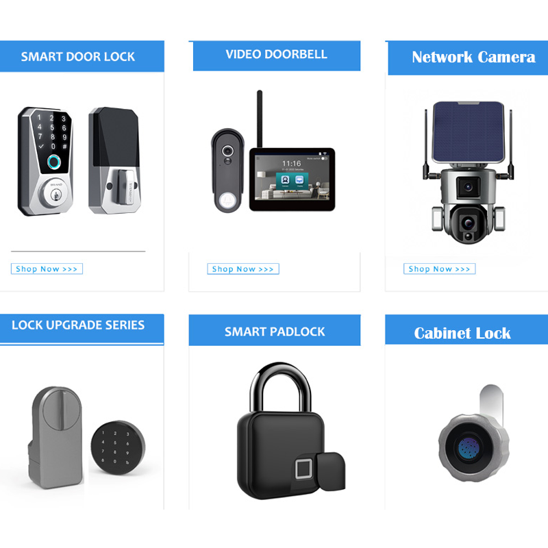 T1 TUYA Touch Screen lock cylinder keyless Access smart Control Fingerprint wooden Door TTlock Lock