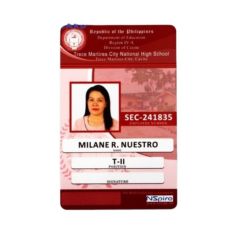 Standard size/oversize ID badges with hole for lanyards