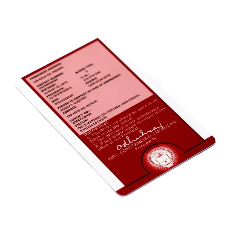 Standard size/oversize ID badges with hole for lanyards