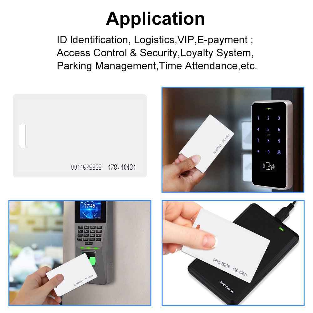 EM4100 TK4100 125KHz Access Control 1.8MM Thick Card Keyfobs RFID Read Only Tags Key Fob Proximity Chip