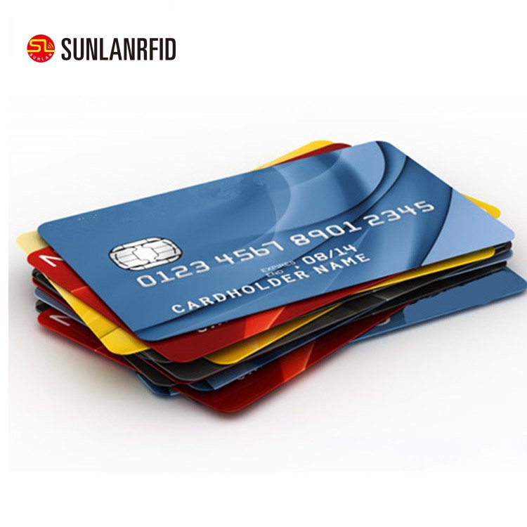 2018 hotsales inkjet plastic pvc blank rfid 24C02 24C04 24C16 chip contact pet ic card with embossed