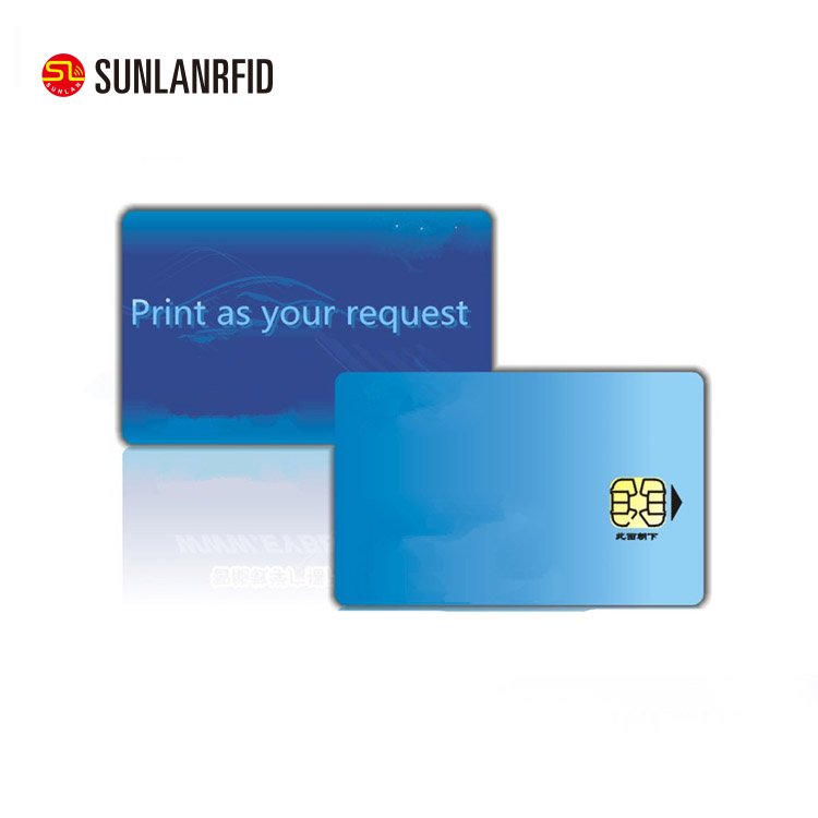 2018 hotsales inkjet plastic pvc blank rfid 24C02 24C04 24C16 chip contact pet ic card with embossed