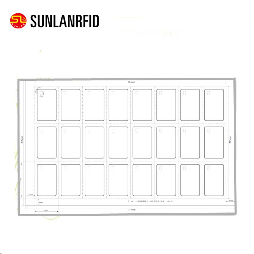 RFID Paper Adhesive Tag Blank Transportation RFID Inlay Access Control Business School ID Card Waterproof / Weatherproof CN;GUA