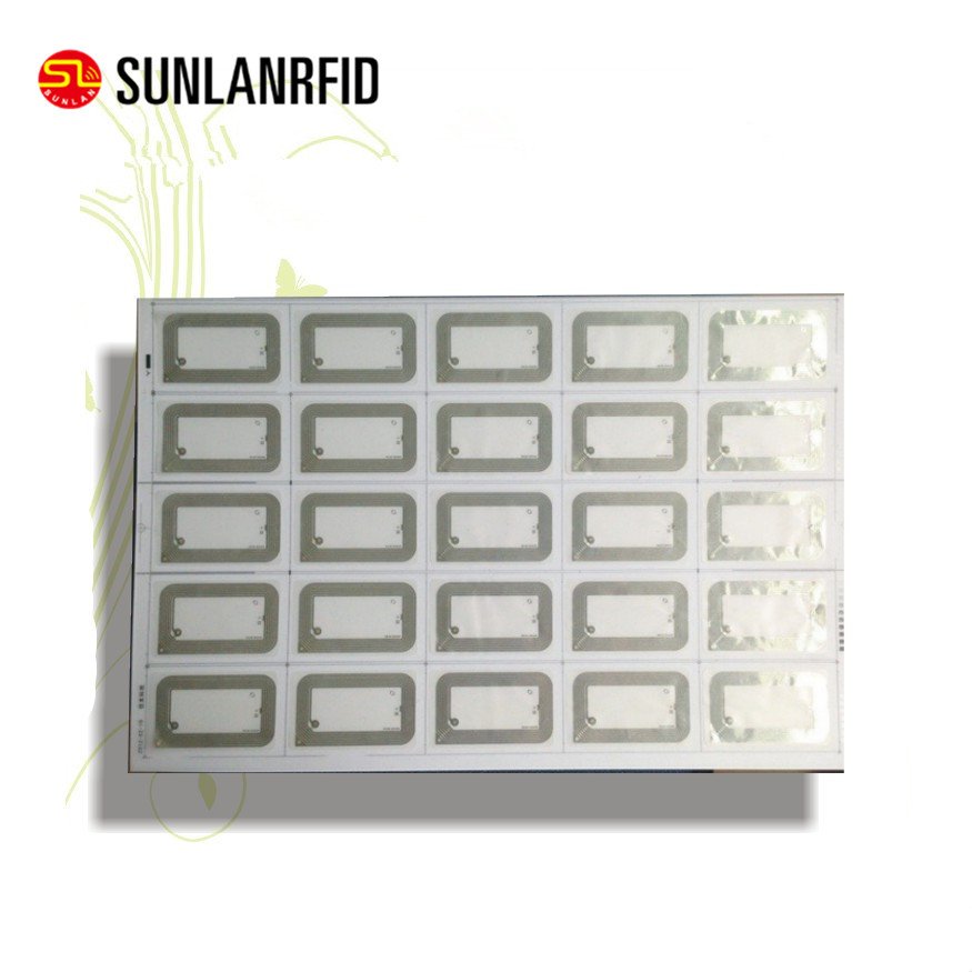 RFID Paper Adhesive Tag Blank Transportation RFID Inlay Access Control Business School ID Card Waterproof / Weatherproof CN;GUA
