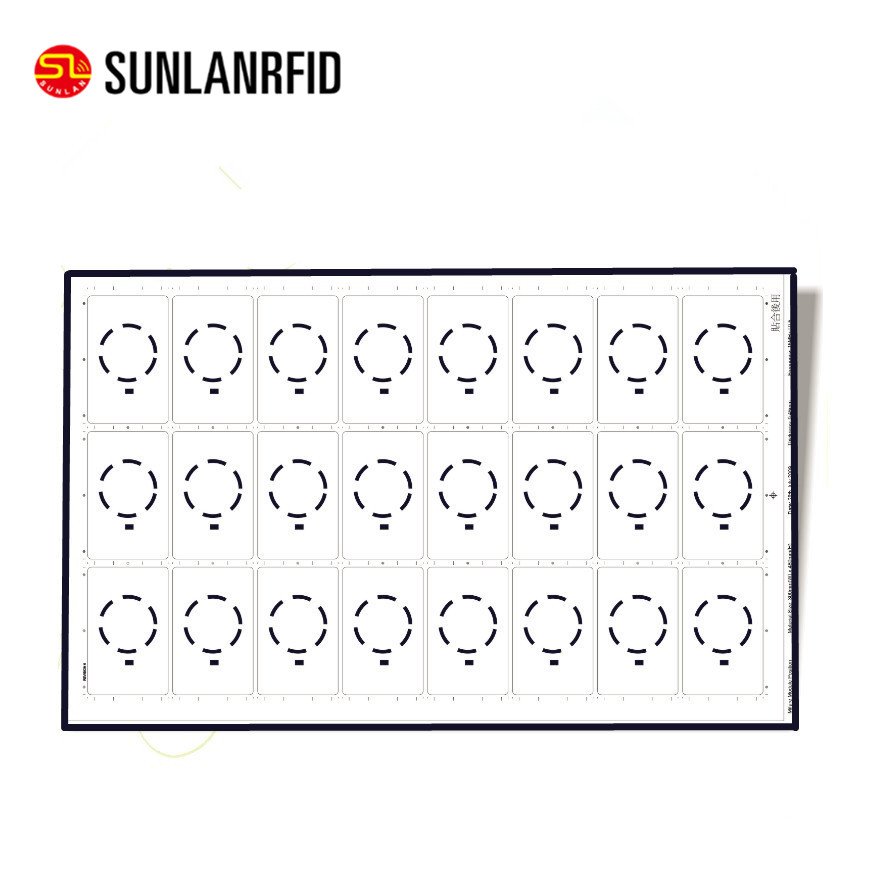 RFID Paper Adhesive Tag Blank Transportation RFID Inlay Access Control Business School ID Card Waterproof / Weatherproof CN;GUA