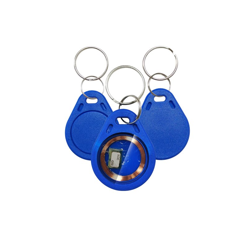 High Quality PVC Copper Wire Authentic Chip 13.56MHZ IC Card RFID Key Tags F1108 Keychain For Door Access Control System