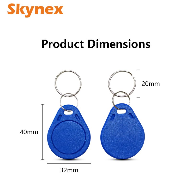 High Quality PVC Copper Wire Authentic Chip 13.56MHZ IC Card RFID Key Tags F1108 Keychain For Door Access Control System