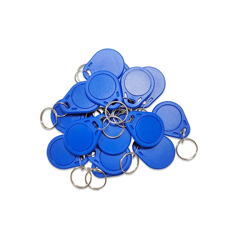 High Quality PVC Copper Wire Authentic Chip 13.56MHZ IC Card RFID Key Tags F1108 Keychain For Door Access Control System