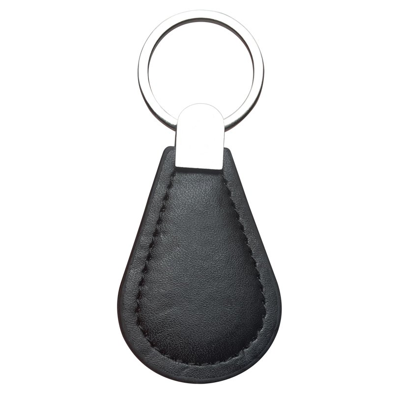 13.56Mhz leather keychain chain smart card RFID key fob with chip can be customized access control card