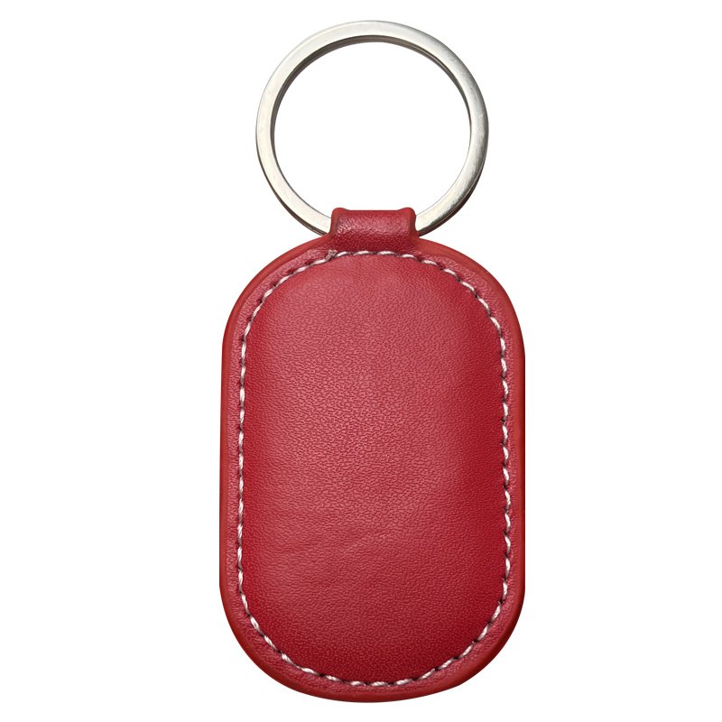 13.56Mhz leather keychain chain smart card RFID key fob with chip can be customized access control card