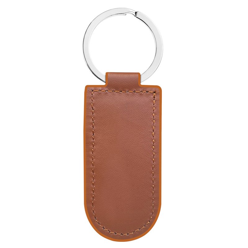 13.56Mhz leather keychain chain smart card RFID key fob with chip can be customized access control card