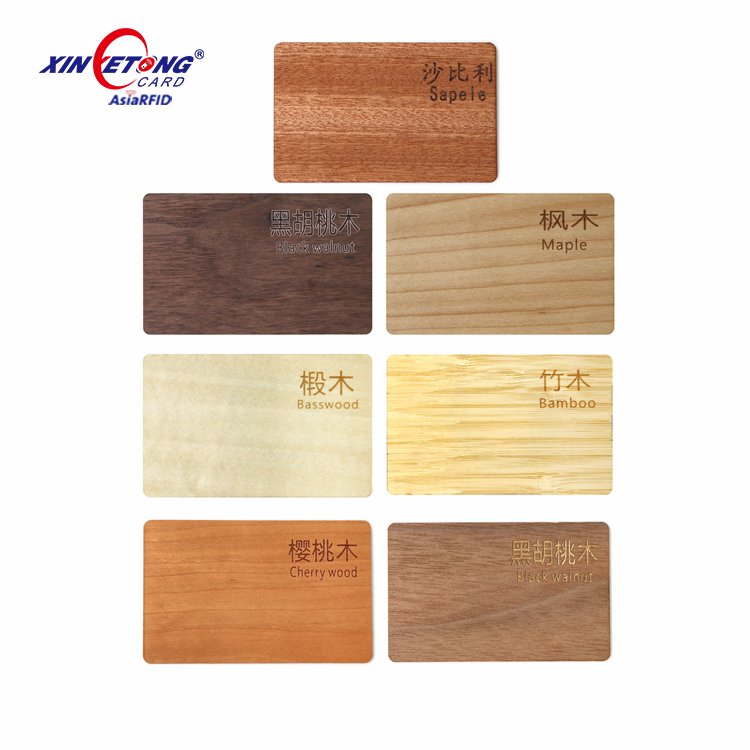 2023 New Laser Engraving Rfid Wooden Card Smart Business Bamboo Nfc Card