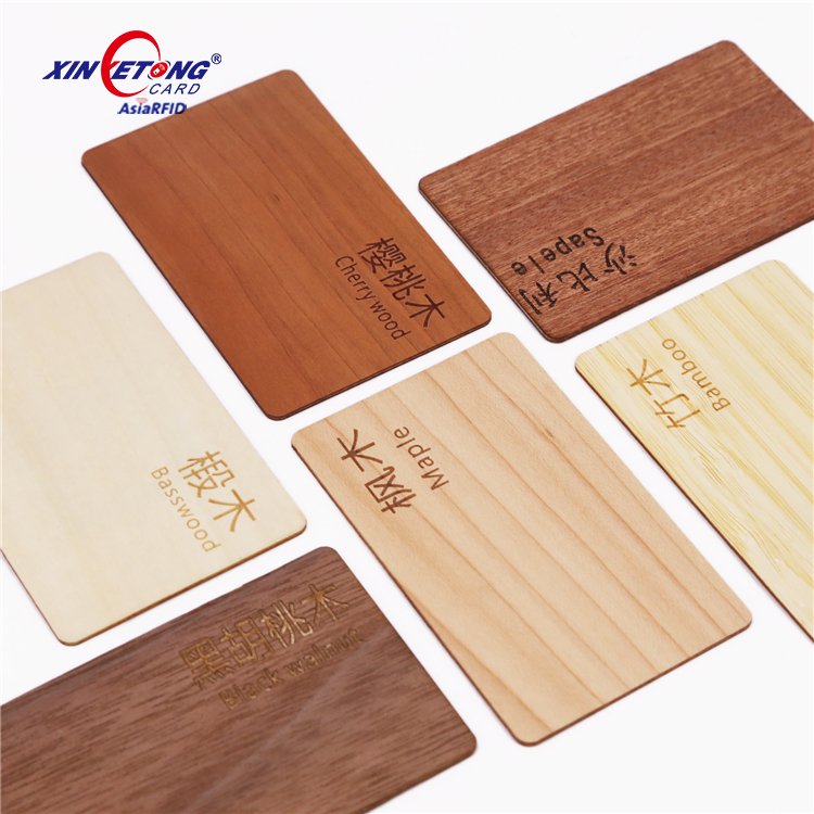 2023 New Laser Engraving Rfid Wooden Card Smart Business Bamboo Nfc Card