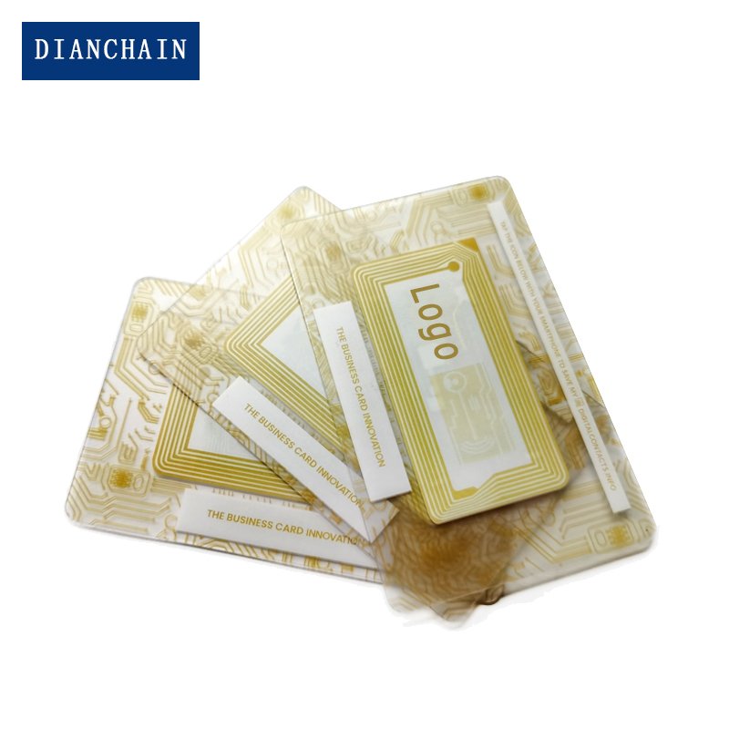 Custom Printing Plastic Transparent NFC Business Card 13.56mhz RFID Gift Card