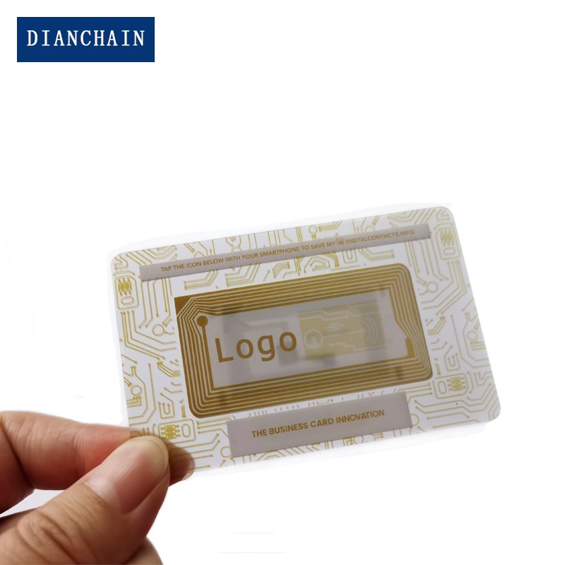 Custom Printing Plastic Transparent NFC Business Card 13.56mhz RFID Gift Card