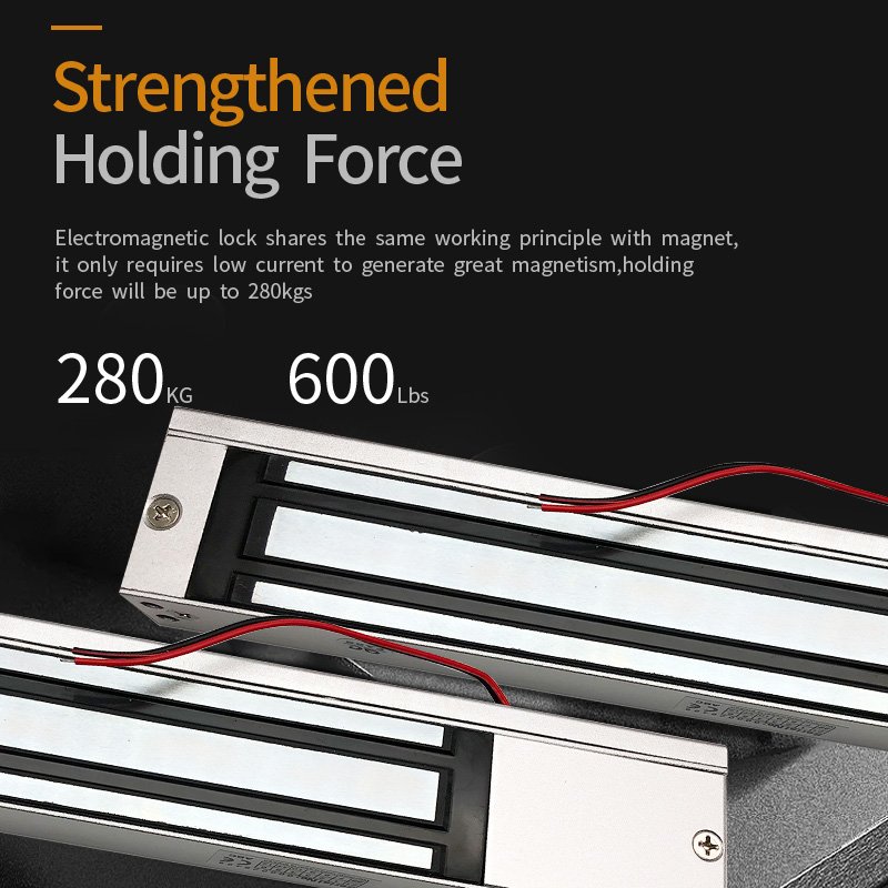280kg holding force simple electric magnetic lock for access control system wholesale for wooden metal or glass door