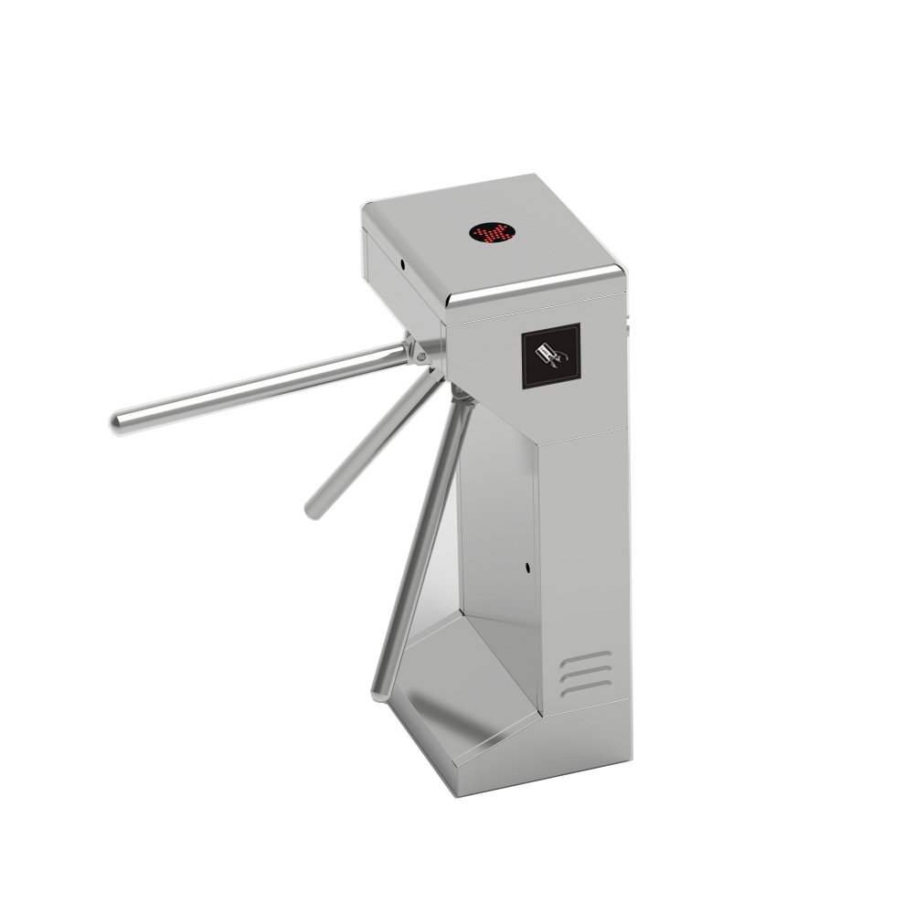 Channel personnel access control management system stainless steel 304 three roll gate Turnstile wtih IC ID card reader