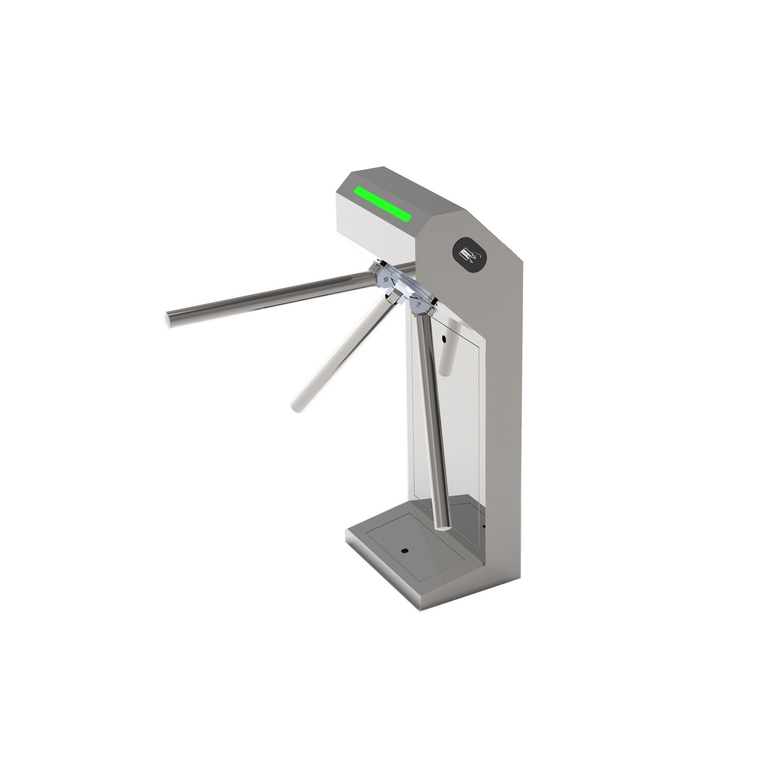 Channel personnel access control management system stainless steel 304 three roll gate Turnstile wtih IC ID card reader