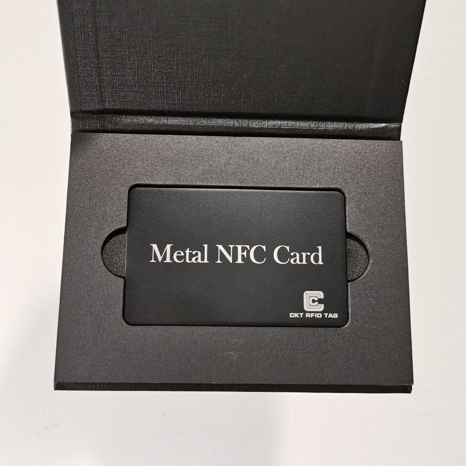 Custom Metal NFC card black matte brass metal card for digital tap business card