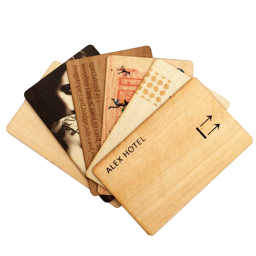 13.56Mhz NFC Wooden Wood RFID Card Door Access Control Hotel Key Card
