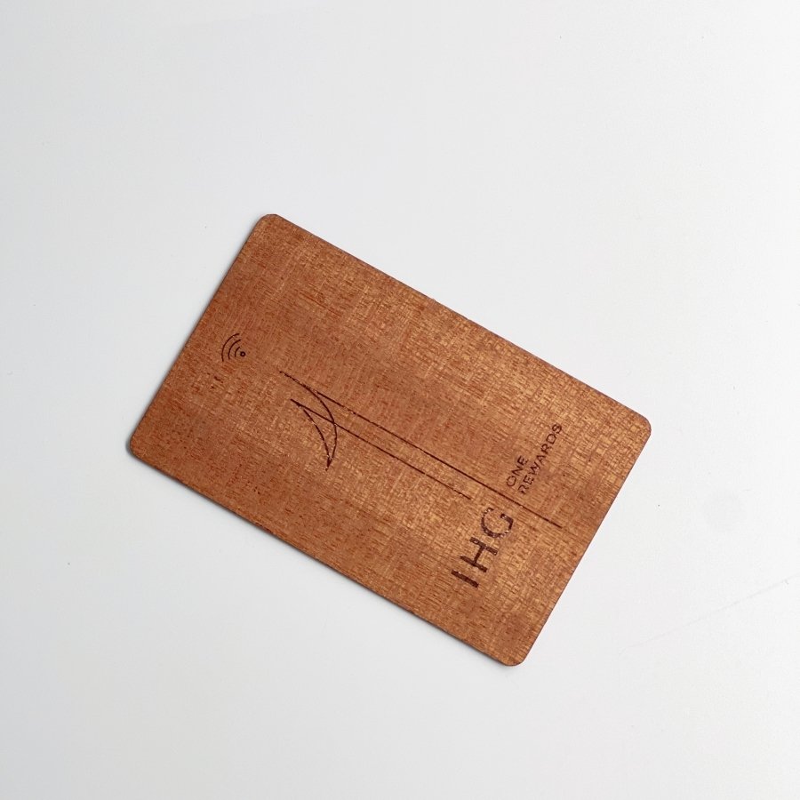 Access Control RFID MF 1K Wood Card Environmentally Printing RFID Wooden Card