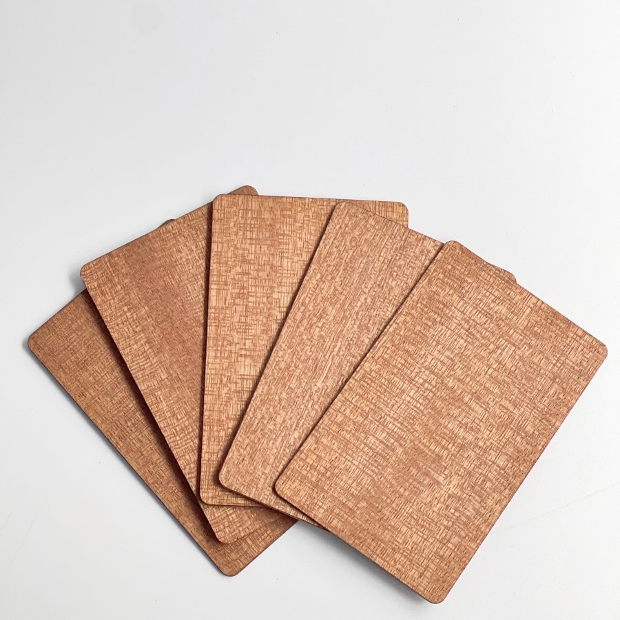 Access Control RFID MF 1K Wood Card Environmentally Printing RFID Wooden Card