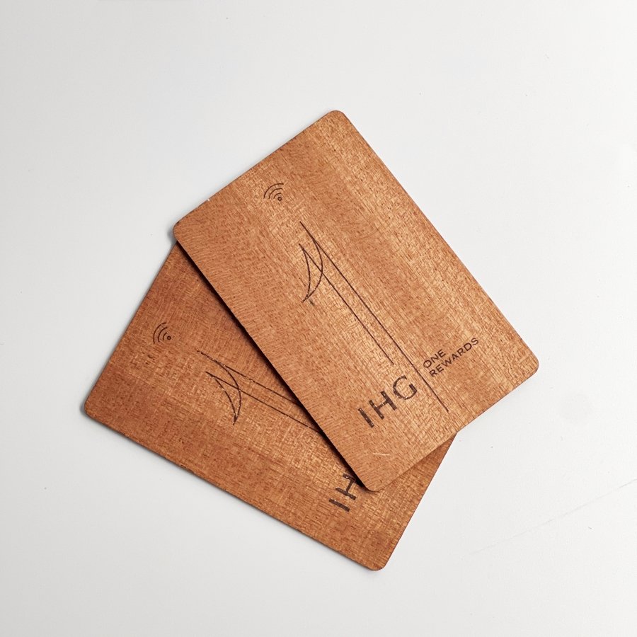 Access Control RFID MF 1K Wood Card Environmentally Printing RFID Wooden Card