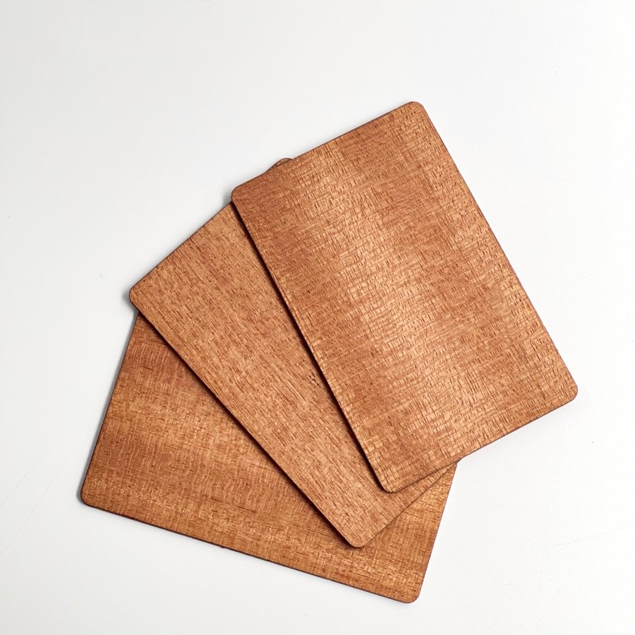 Access Control RFID MF 1K Wood Card Environmentally Printing RFID Wooden Card