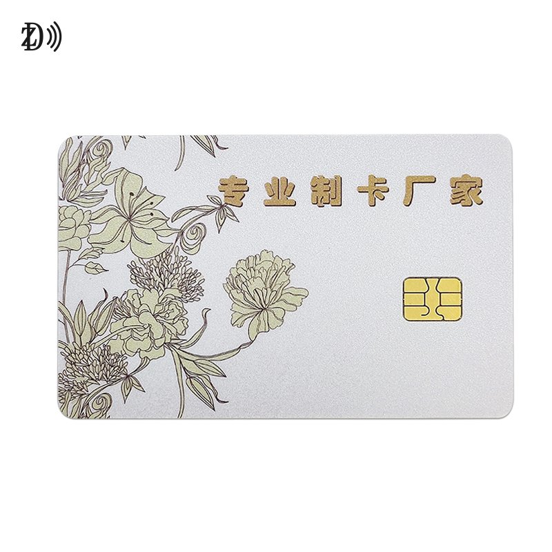 PVC RFID Contact Card Sim Blank Brushed Gold Bottom Magnetic Custom NFC RFID IC Cards