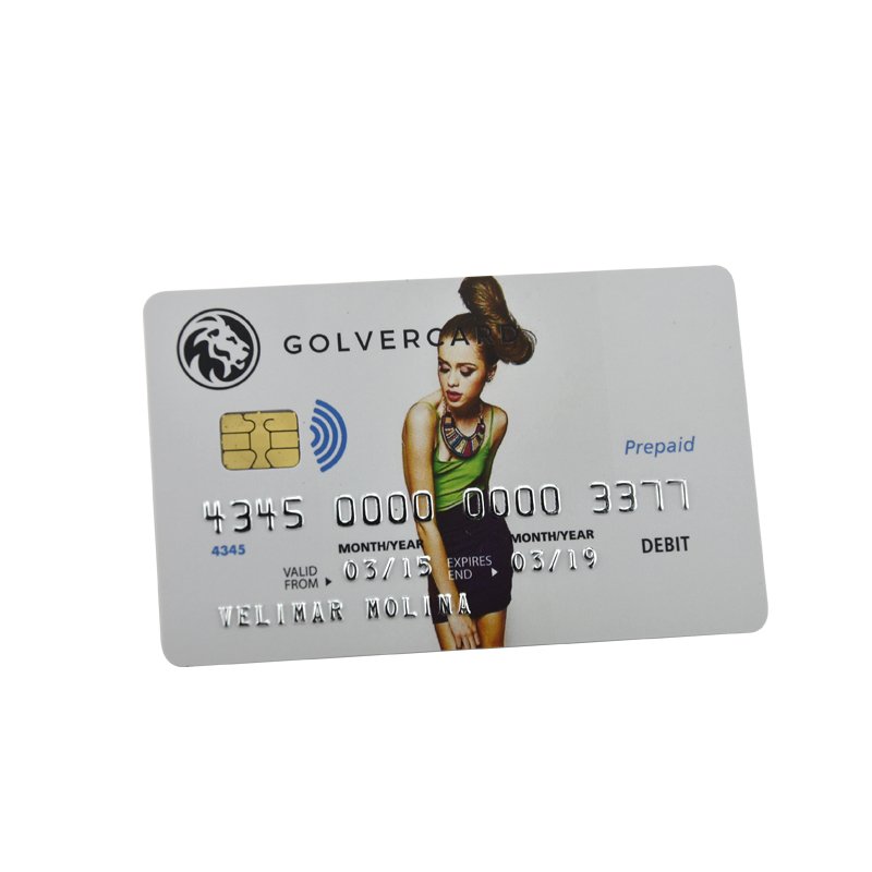 PVC RFID Contact Card Sim Blank Brushed Gold Bottom Magnetic Custom NFC RFID IC Cards