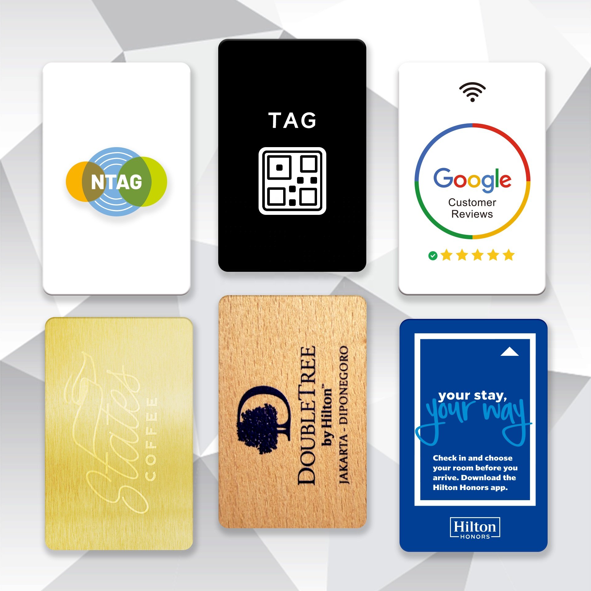 Custom Printed 125Khz/13.56Mhz NFC Hotel Keycard Waterproof PVC & PET Access Control with Encryption Blank White Design