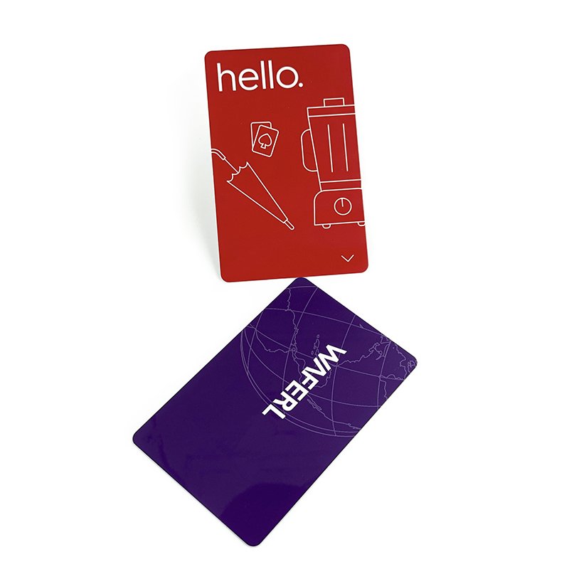 Custom Printed 125Khz/13.56Mhz NFC Hotel Keycard Waterproof PVC & PET Access Control with Encryption Blank White Design