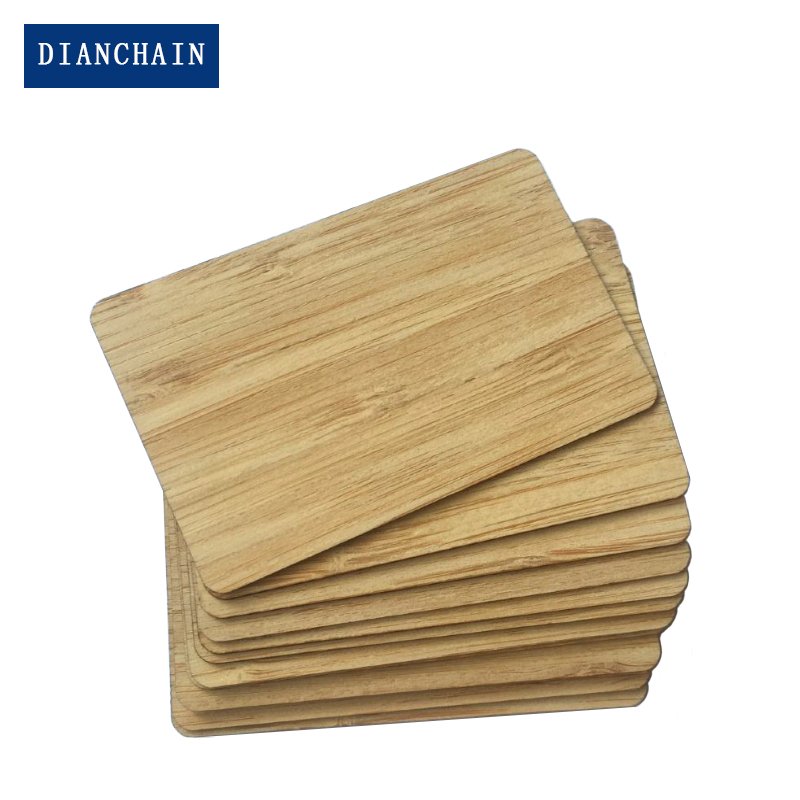 Eco-friendly Standard Size RFID Personality Laser Cut Wood Cards NFC Smart Bamboo Key Card