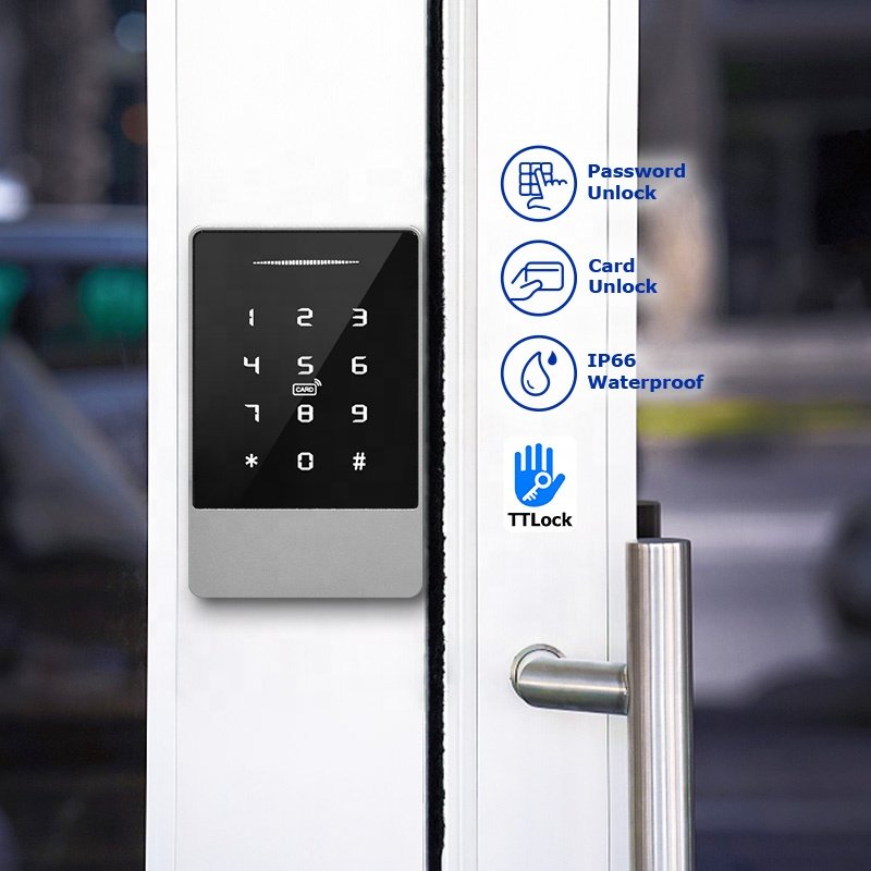 TTLock WiFi Internet Waterproof Smart Aaccess Control Card Reader Smart Door Lock Access