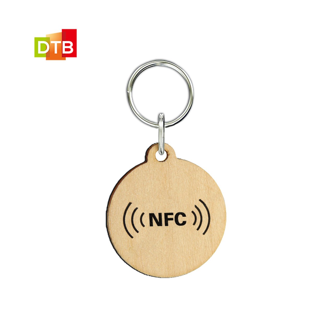 Customized NFC/RFID Bamboo/Wood keychain Laser Engraved Nfc Wood Access Control Card