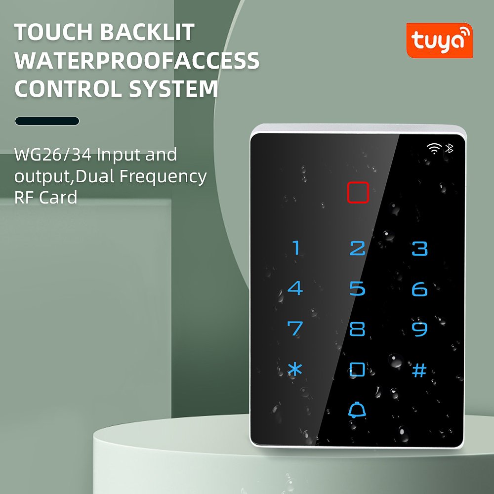 Stand Alone or WIFI Tuya App Door Lock Waterproof Access Control System Standalone Keypad RFID Gate Entry Access Controller T12