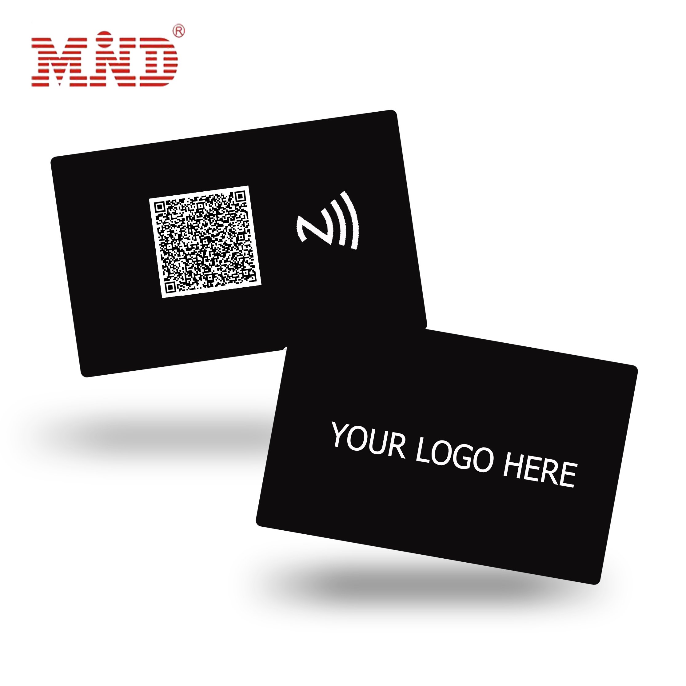 Custom Printed CR80 Matte Black NFC Card NTAG 213 NTAG 215 13.56mhz Plastic PVC Tap Digital Business Card